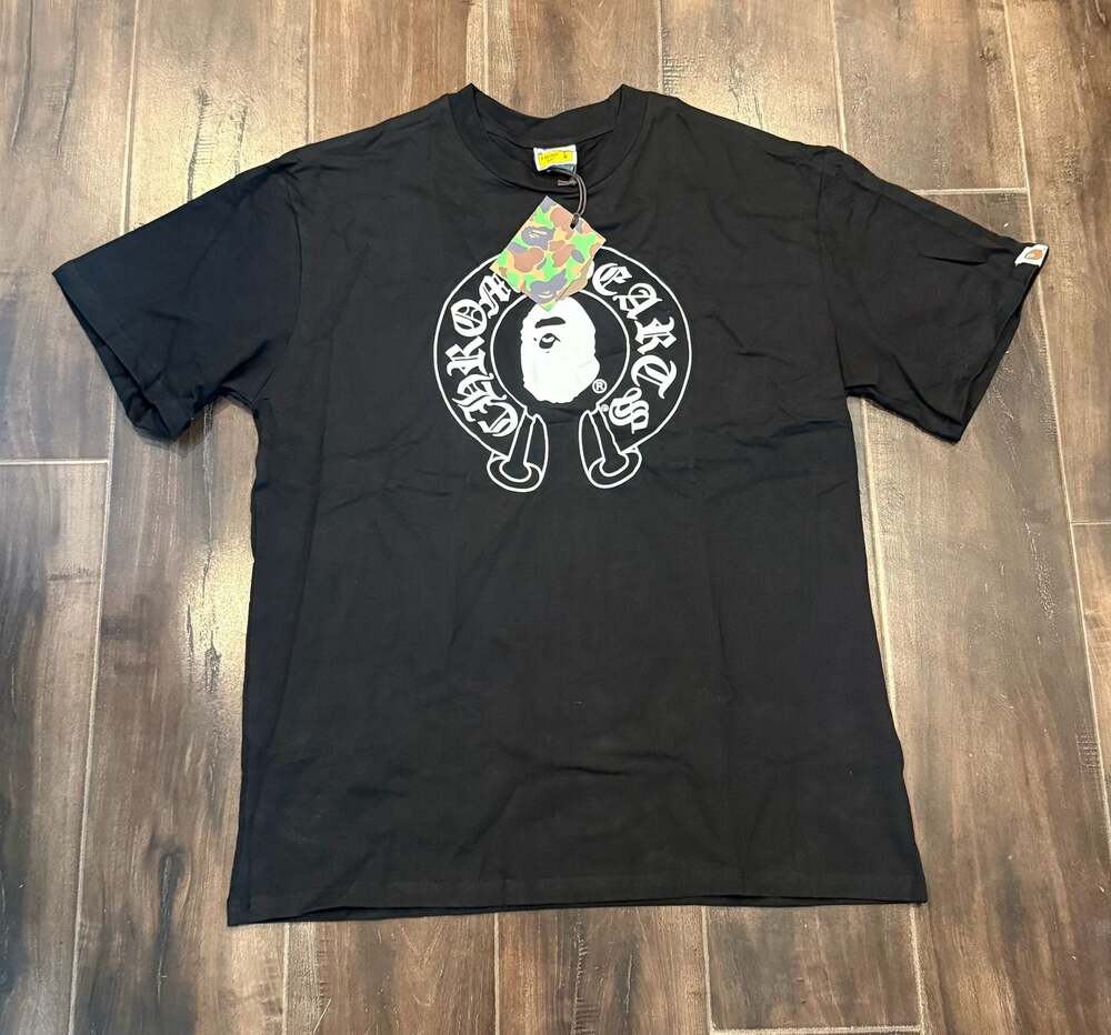 A Bathing Ape x Chrome Hearts Baby Milo Horseshoe Logo T-Shirt